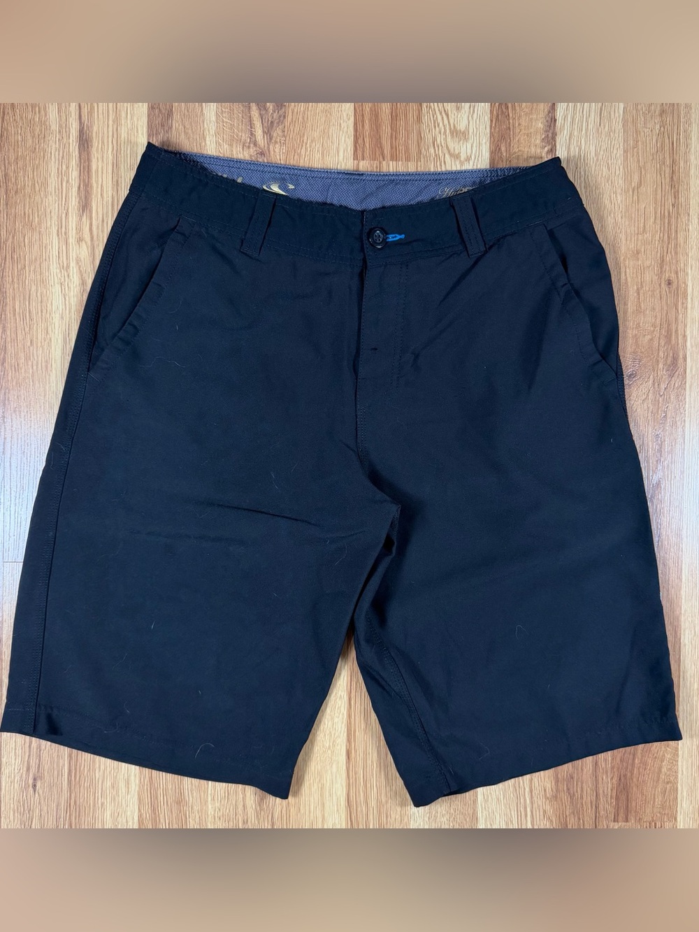 Buckle Men's Black Flat-Front Hybrid Shorts